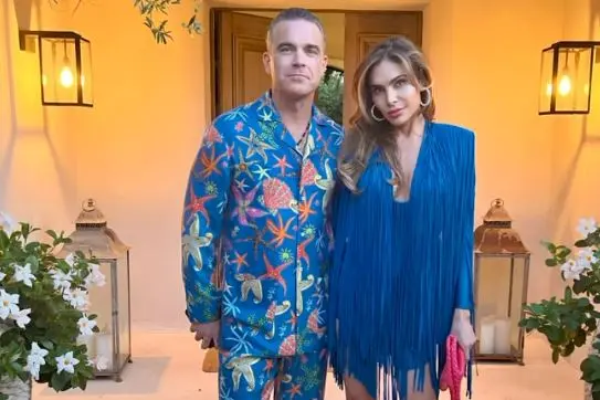 Robbie Williams e Ayda Field (foto Instagram)