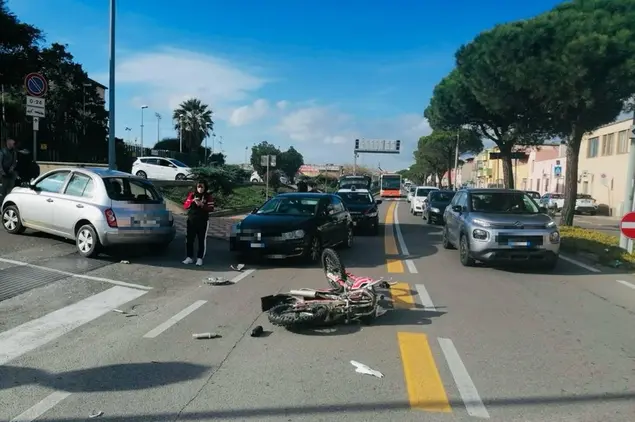 L'incidente (foto Andrea Serreli)