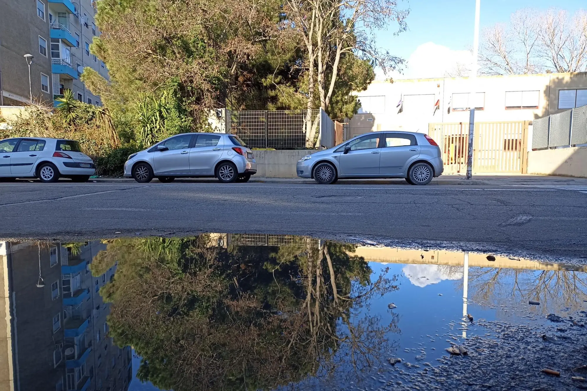 Cagliari, liquami in via Schiavazzi a Sant'Elia