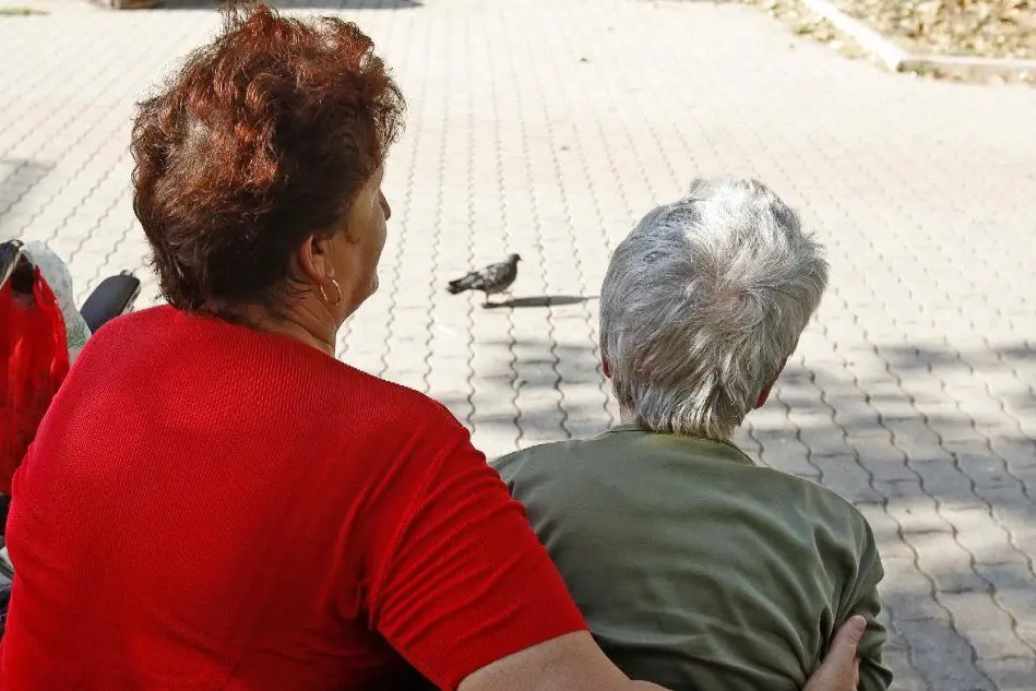 Una badante al lavoro