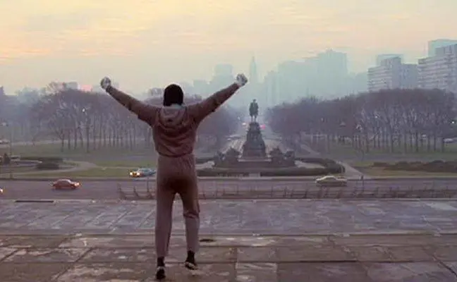 La celebre scena della scalinata in &quot;Rocky&quot;