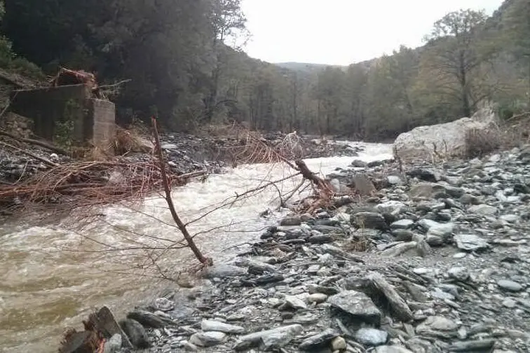 I danni dell'alluvione (foto Abbanoa)