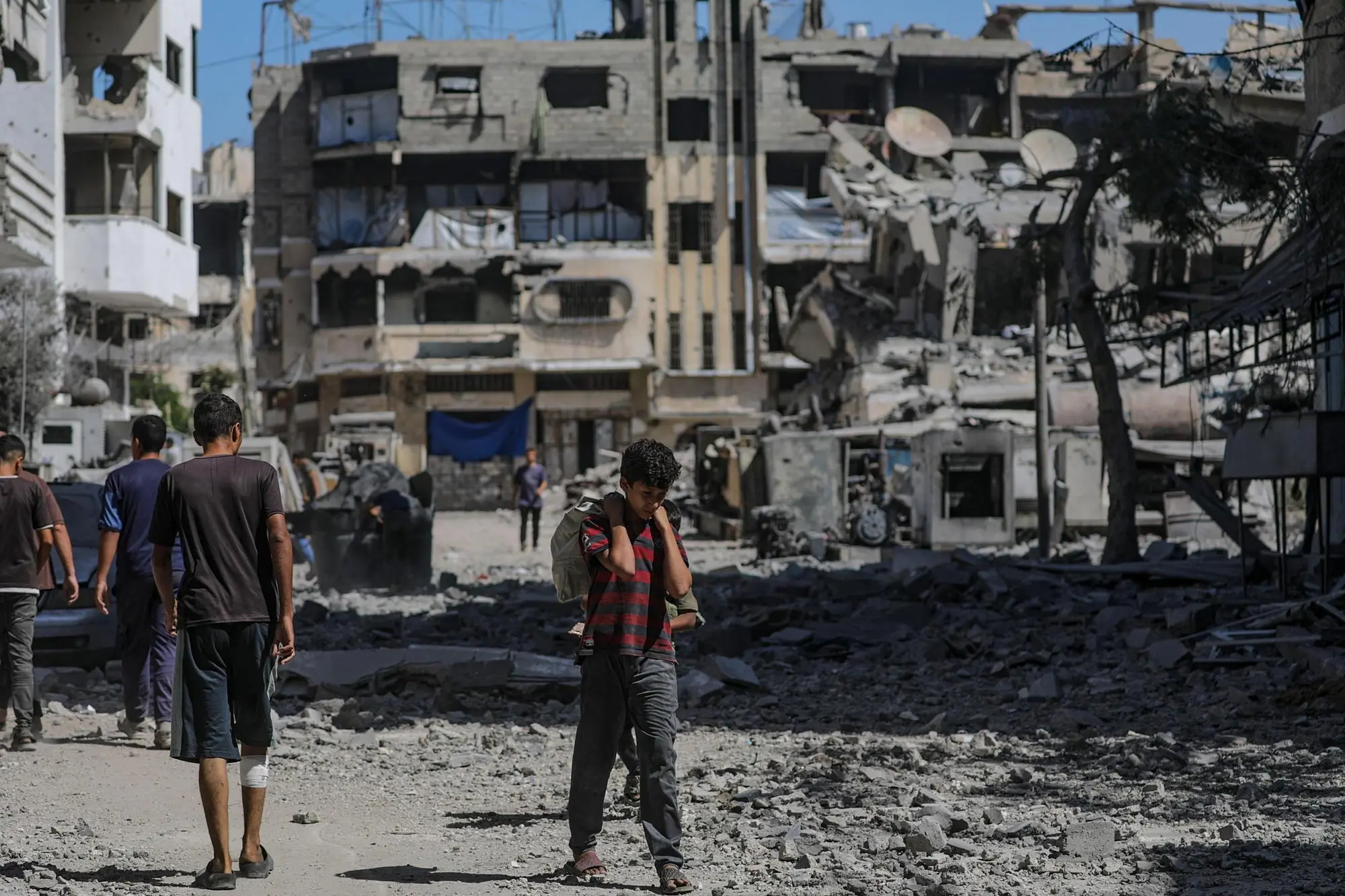 La devastazione a Gaza City (Ansa)