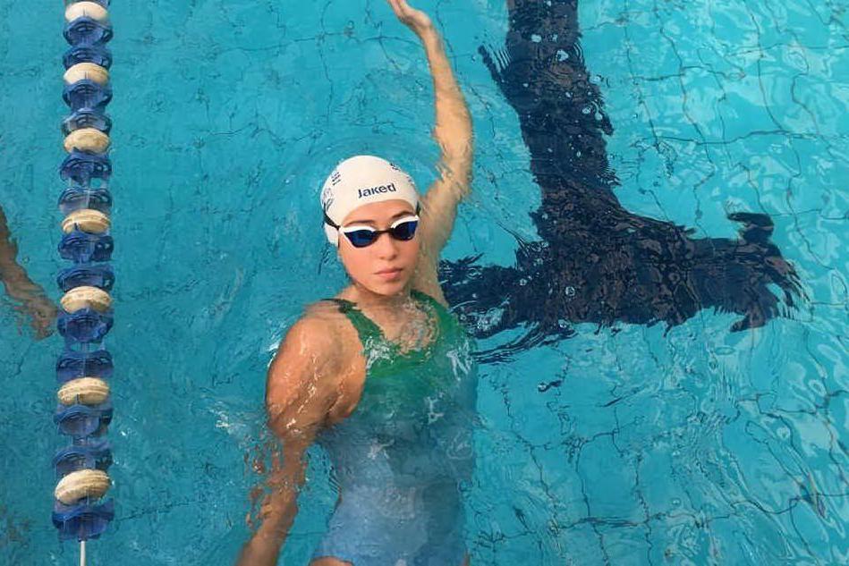 La giovane nuotatrice turritana Anna Conti (foto Tellini)
