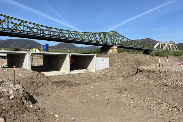 I lavori sul Flumendosa