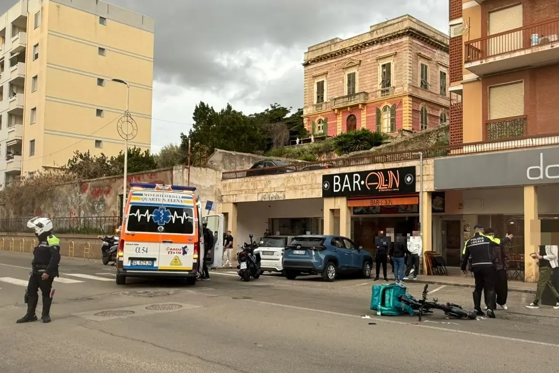 L'incidente (foto Matteo Cabras)