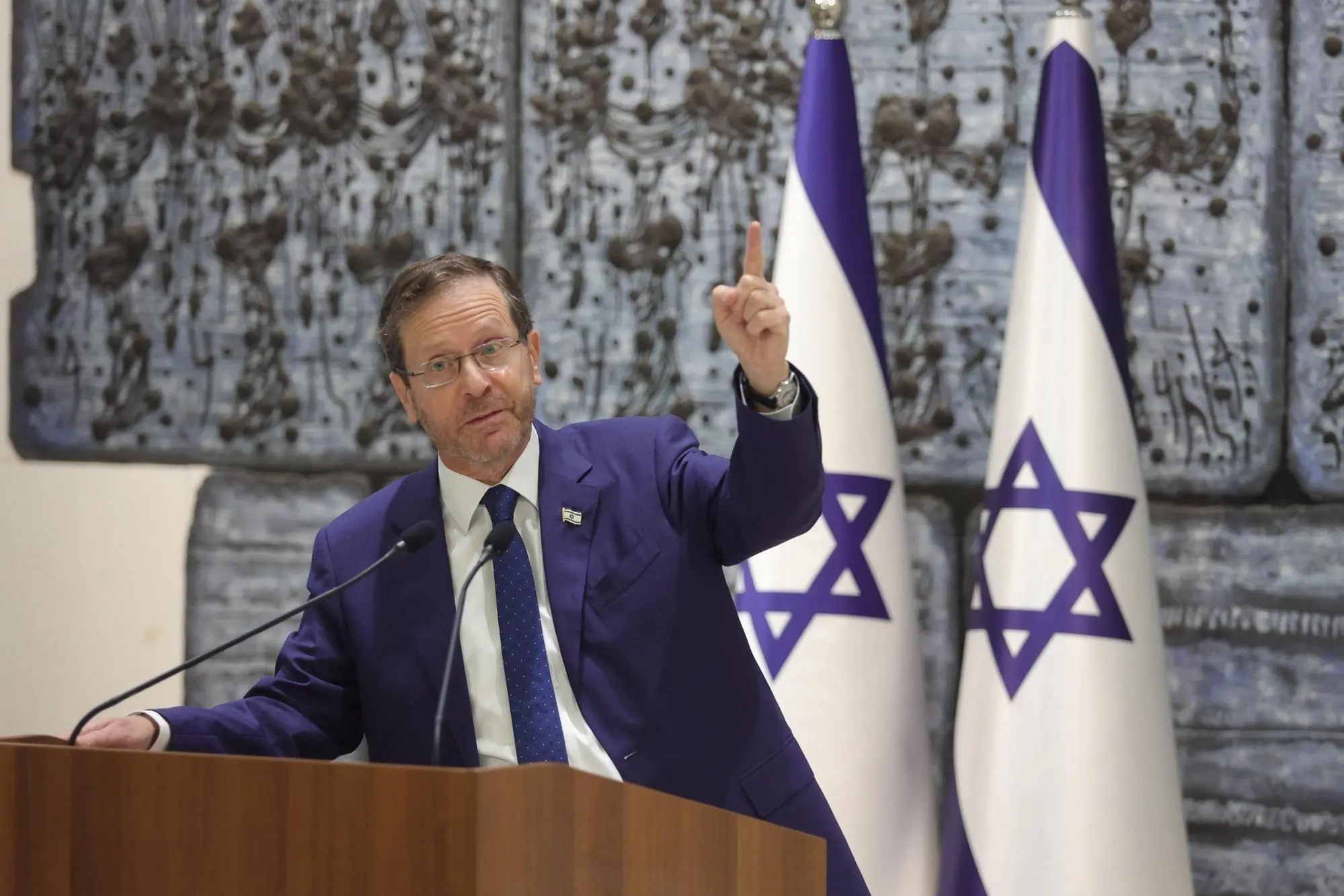 Il presidente israeliano Isaac Herzog (Ansa)