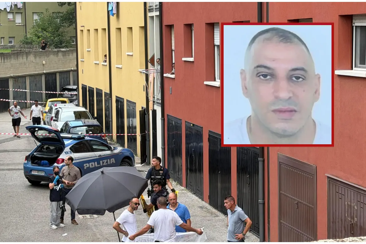 Via Svevo nel quartiere Pilastro di Bologna, a desta la vittima (Foto: Ansa)