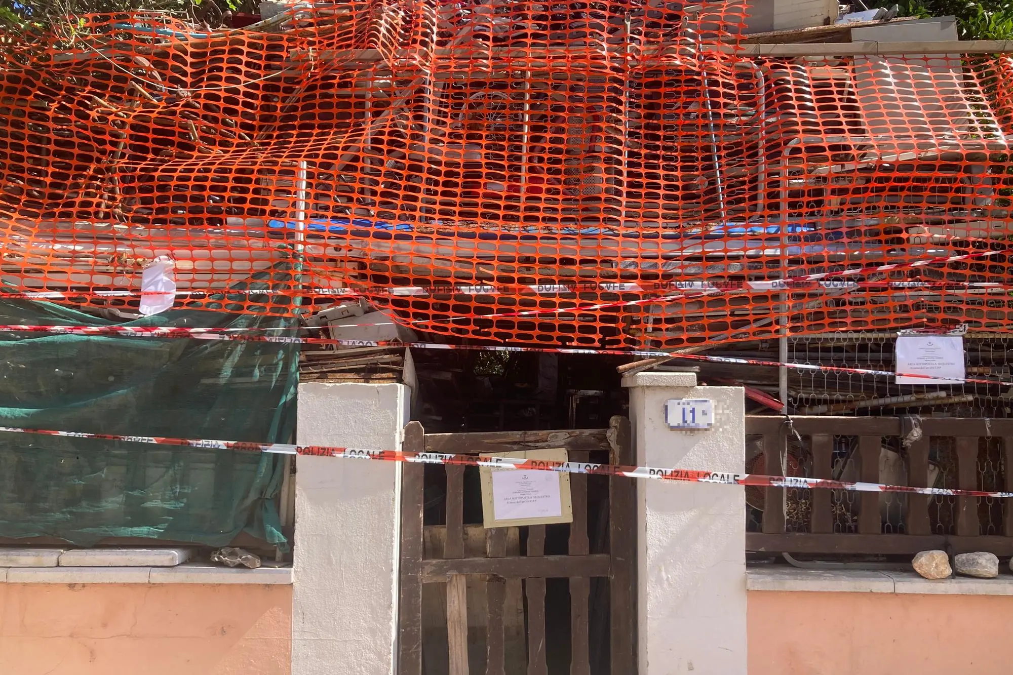 L'area privata messa sotto sequestro a Porto Torres (foto Pala)