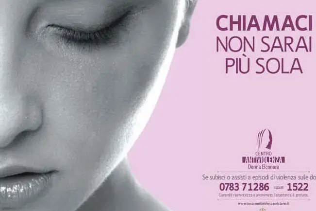 La locandina del centro anti violenza