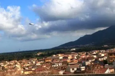 Il presunto disco volante sui cieli di San Vito (Foto dal sito Segnidalcielo.it)