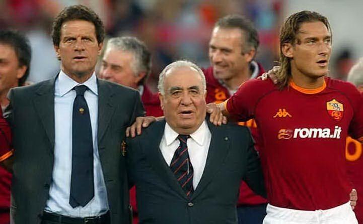 Col presidente Sensi e Fabio Capello