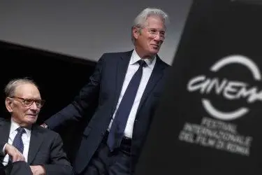 Richard Gere con Ennio Morricone al Festival di Roma