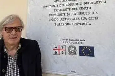 Sgarbi a Sassari (foto agenzia Dire)
