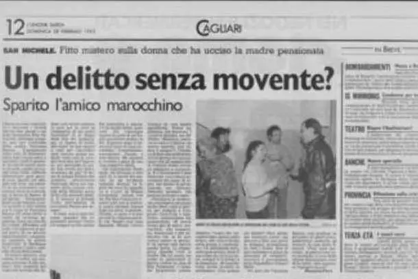 Le indagini nelle cronache de L'Unione Sarda del febbraio 1993