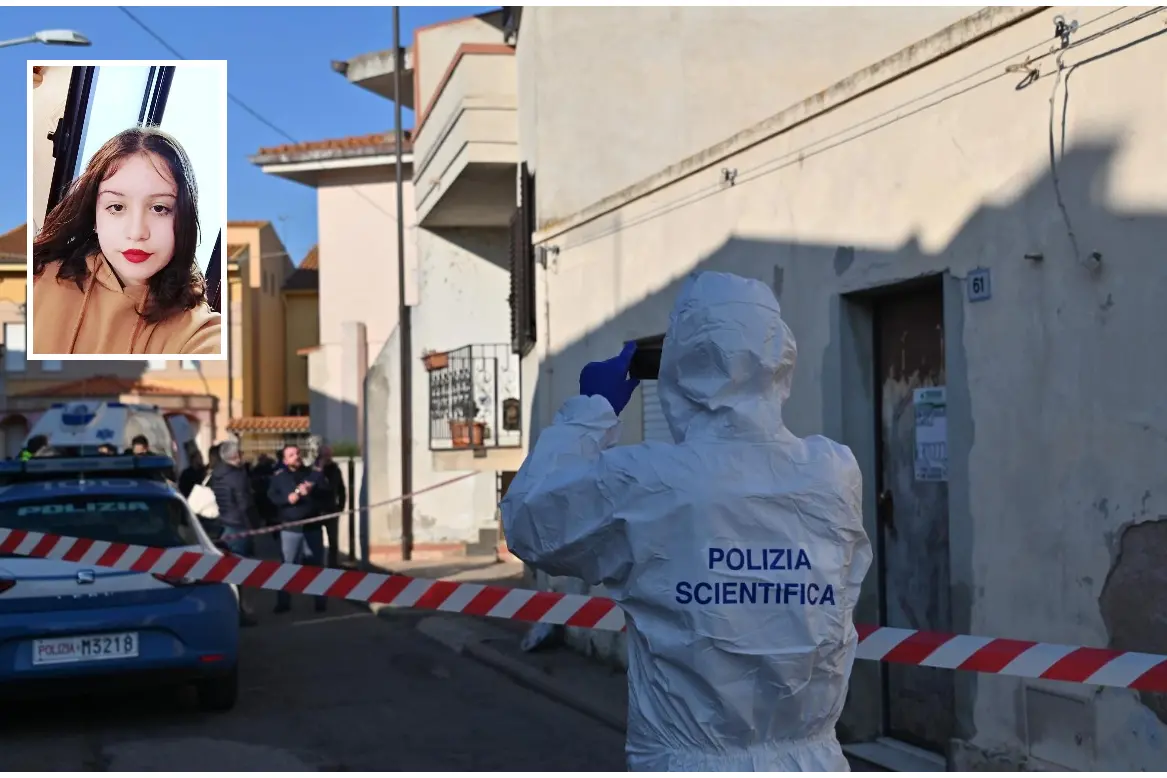 Il luogo della tragedia e nel riquadro Chiara Carta (L'Unione Sarda)