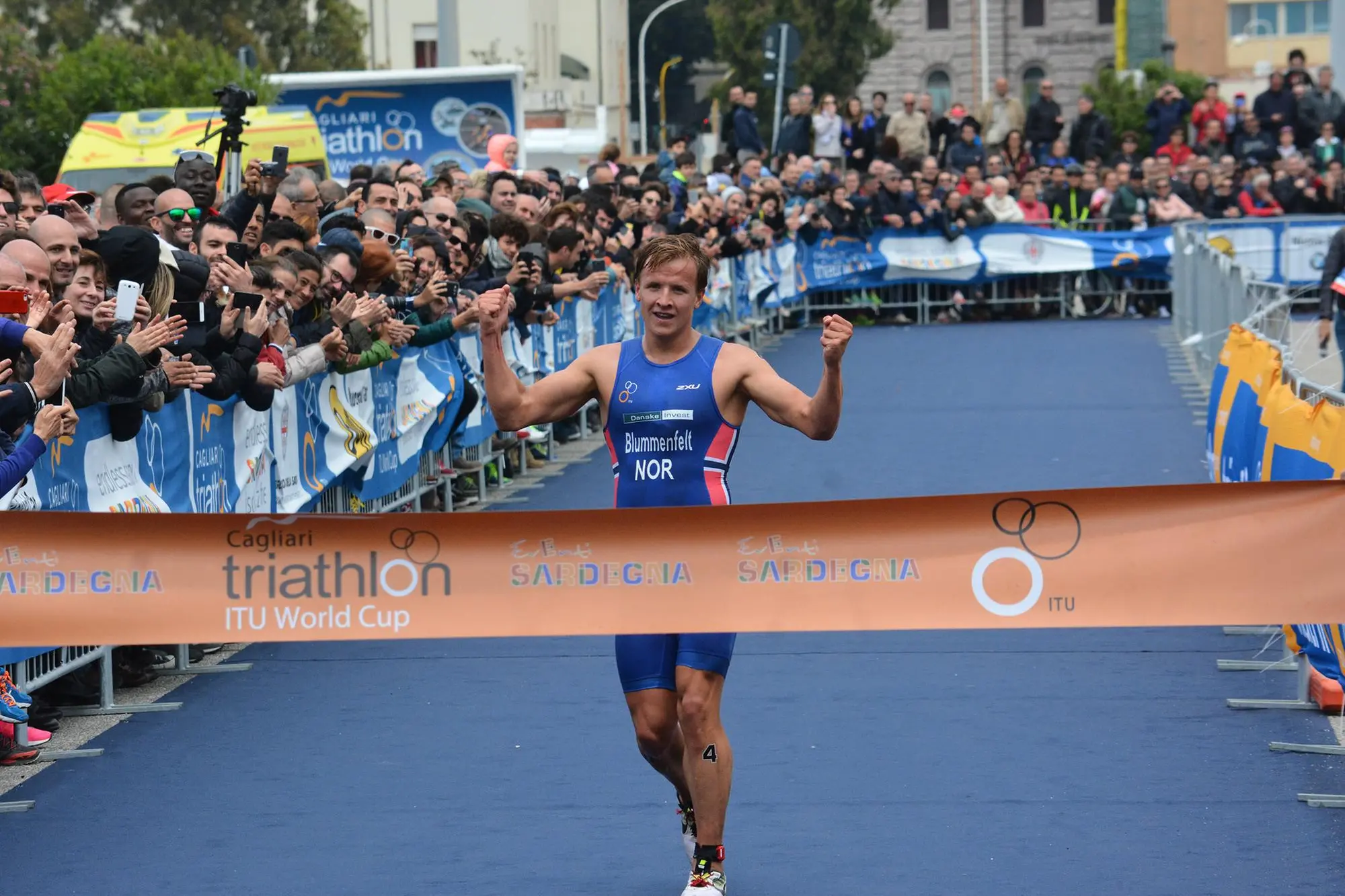 Il norvegese Kristian Blummenfeld, oro a Tokyo 2020, vince a Cagliari la tappa di World Cup nel 2016 (foto L'Unione Sarda - Stefano Anedda Endrich)