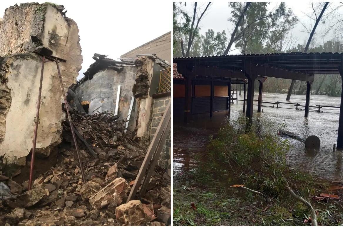 Maltempo e danni a Oliena (foto Ledda)