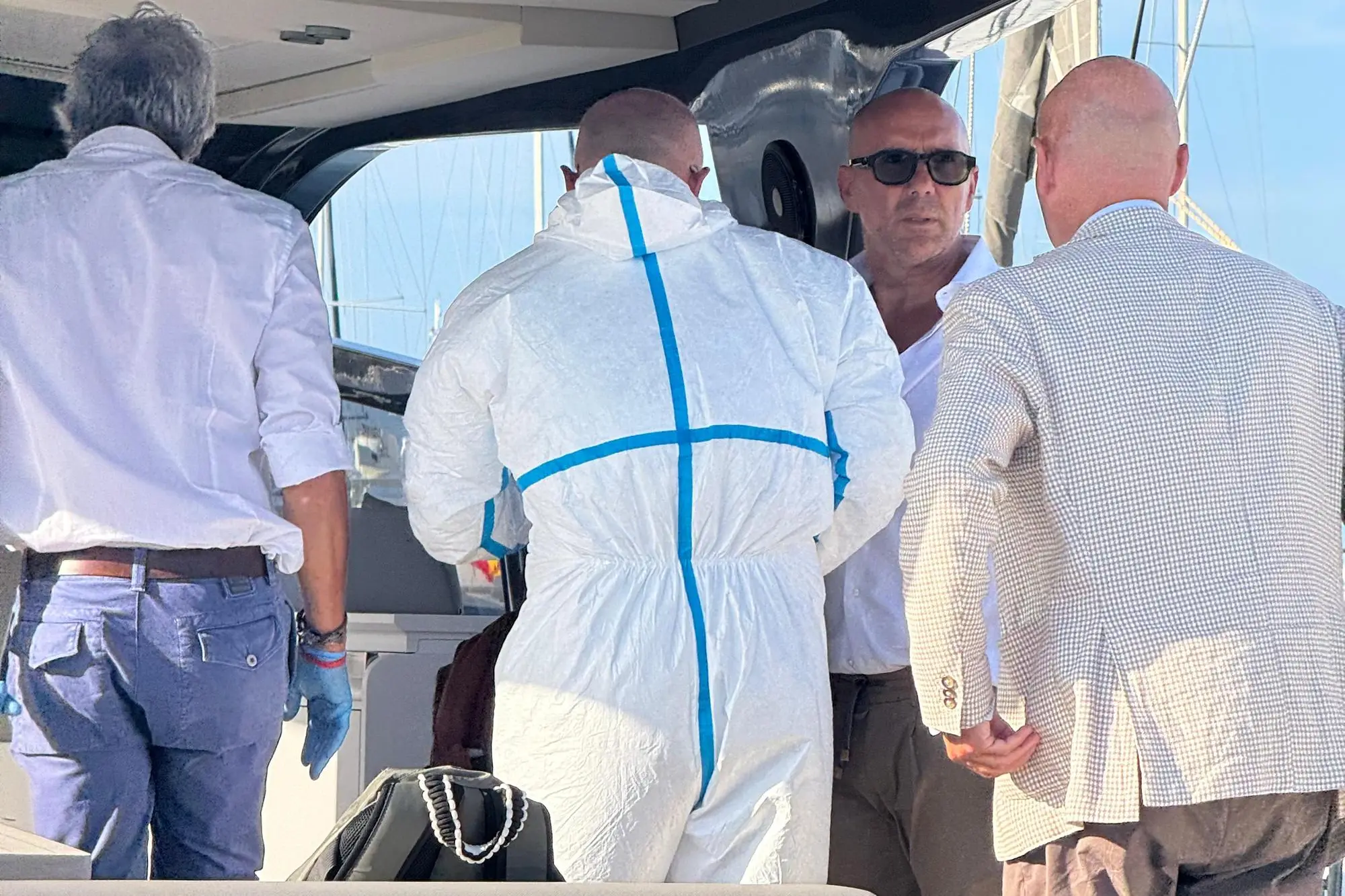 Gli accertamenti sullo yacht
