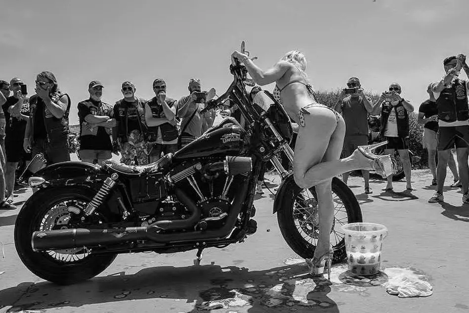 Sorpresa al raduno Harley Davidson nell'Oristanese (le foto sono di Giuseppe Tamponi)