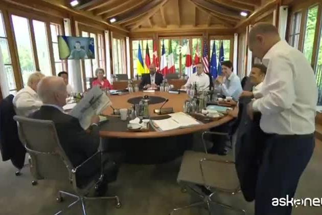 G7 in Baviera, Zelensky si collega in video e ringrazia i leader