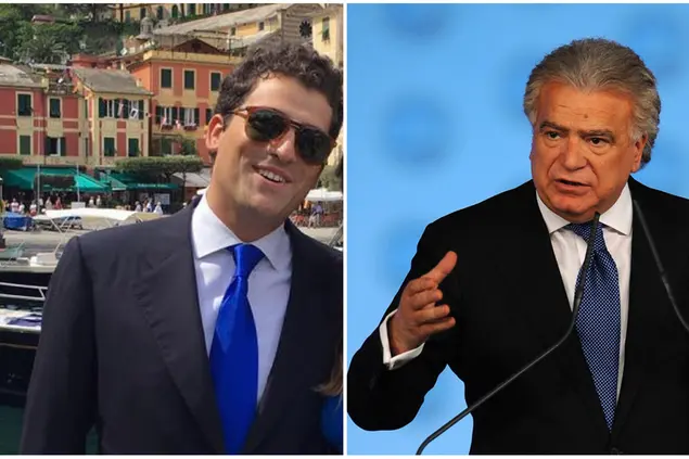 Tommaso Verdini (foto Facebook via Ansa) e il padre Denis (Ansa)