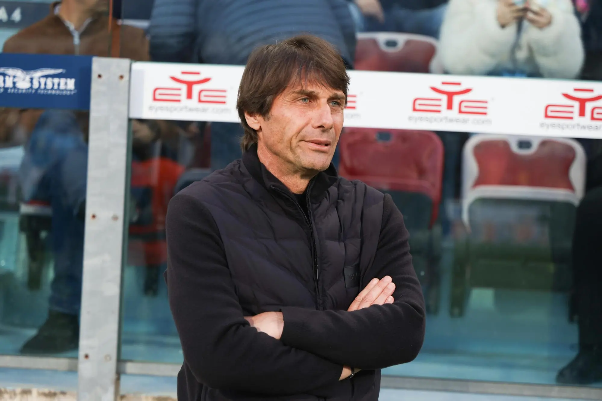 Antonio Conte in Cagliari-Napoli (foto Ansa)