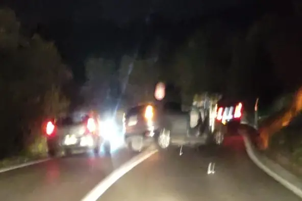 L'incidente (foto L'Unione Sarda - Tellini)
