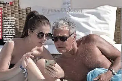 Massimo Giletti ed Eleonora Boi nel servizio di "Novella 2000"