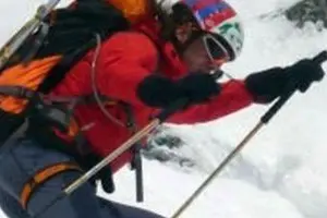 Michele Fait, durante una discesa