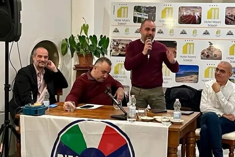 Il segretario regionale Aldo Salaris durante il suo intervento (foto Tellini)