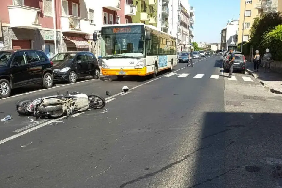 Il luogo dell'incidente (foto Polizia municipale)