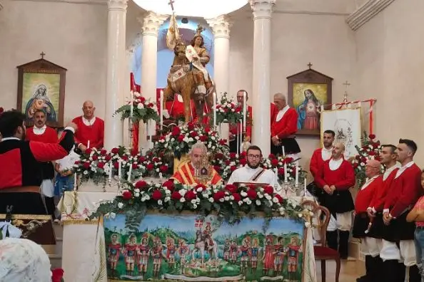 La messa in onore di San Maurizio a Ittiri (foto concessa)