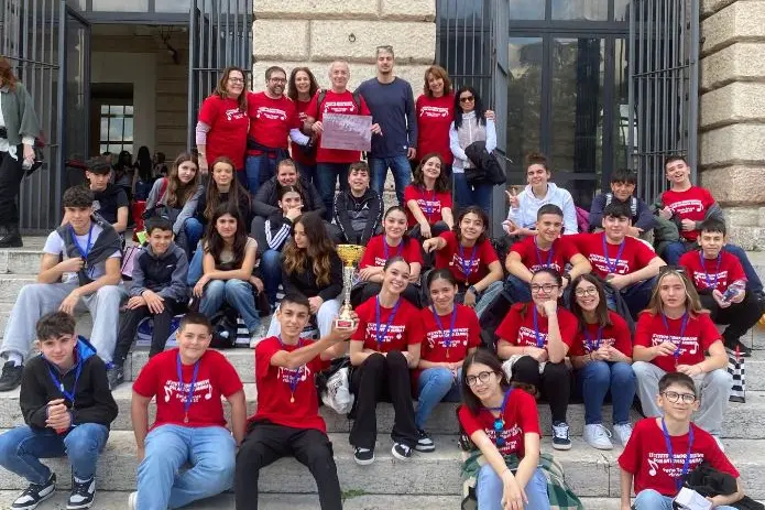 La terza C "Don Sanna" vincitrice a Verona (foto concessa)