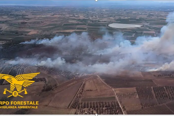 Fiamme a Serdiana: rogo domato, in fumo diversi ettari di pascolo e macchia mediterranea