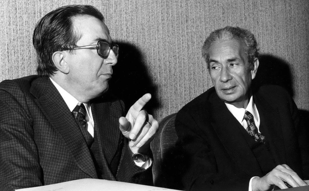 Con il collega di partito Giulio Andreotti nei primi anni '70.