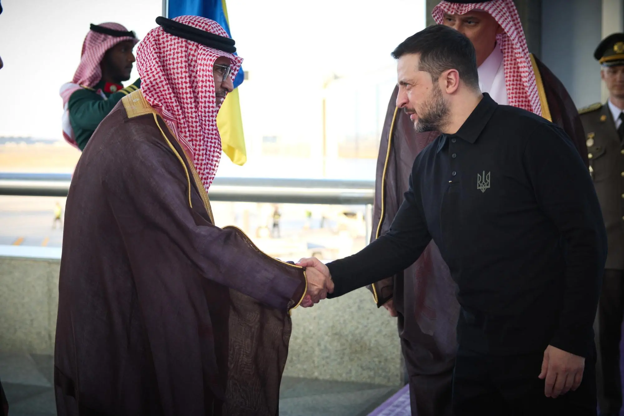 La visita in Arabia Saudita di Volodymyr Zelensky, presidente dell'Ucraina (foto Ansa)