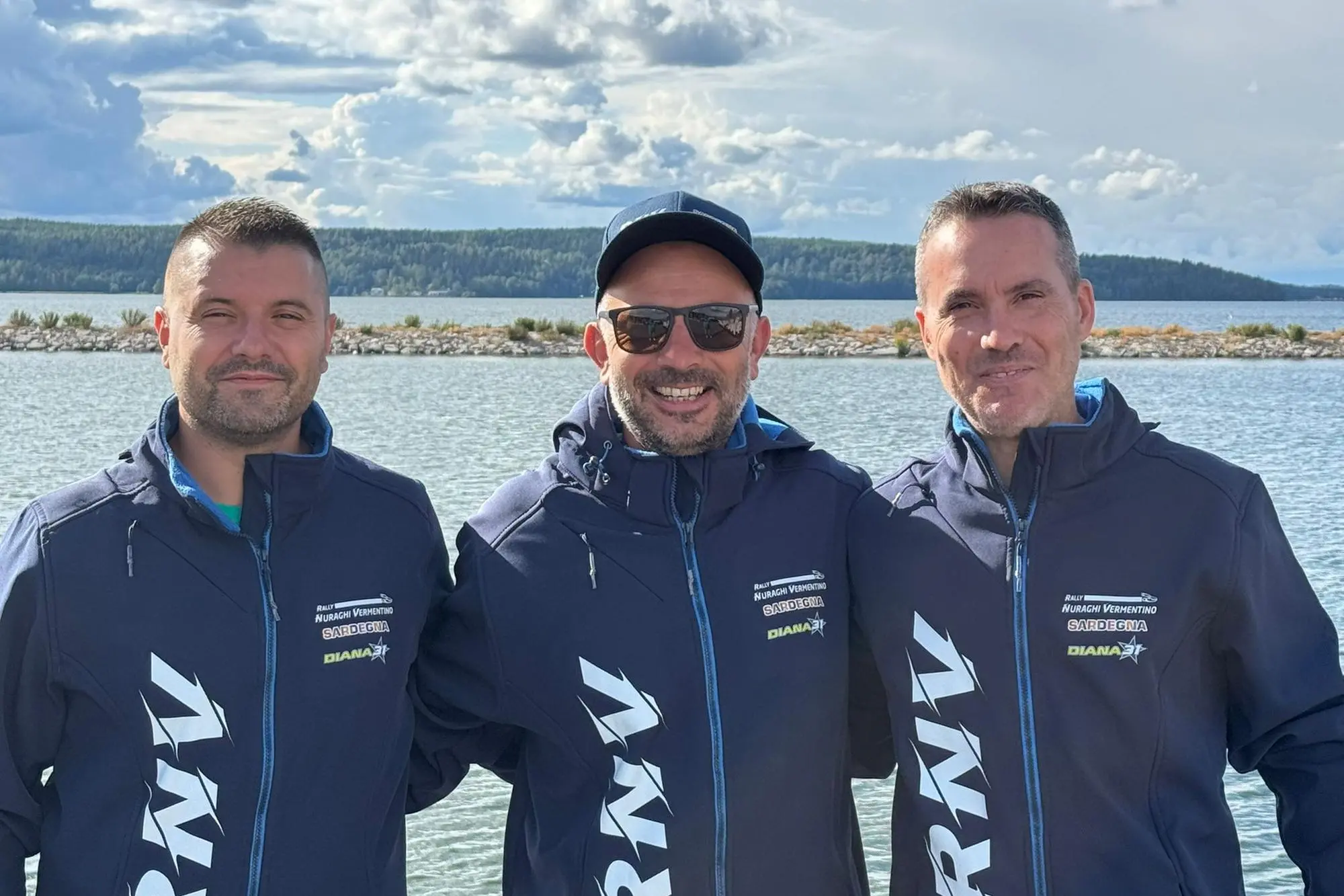 Francesco Fresu, Pietro Calvia e Paolo Diana in Finlandia (Foto Rassinaby Racing e Aci Sport)