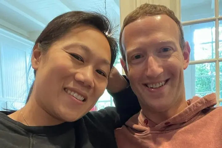 Mark Zuckerberg and his wife (Facebook photo)