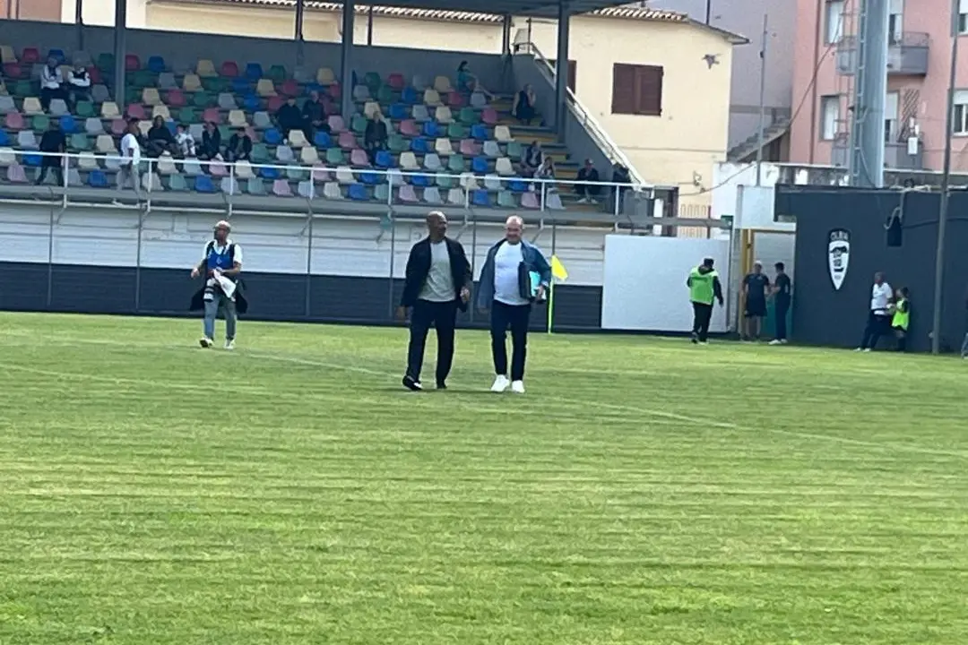 Ze Maria al “Nespoli” prima della gara con la Gelbison (foto Ilenia Giagnoni)