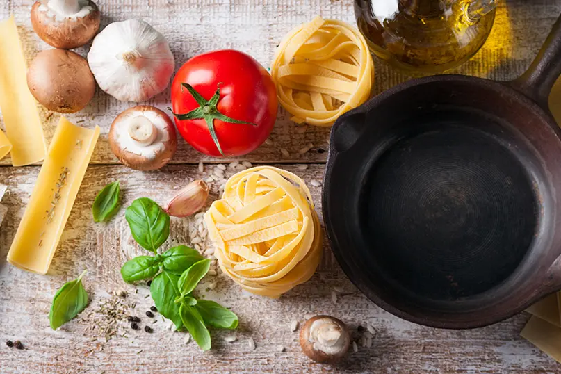 Ingredienti per un'alimentazione sana