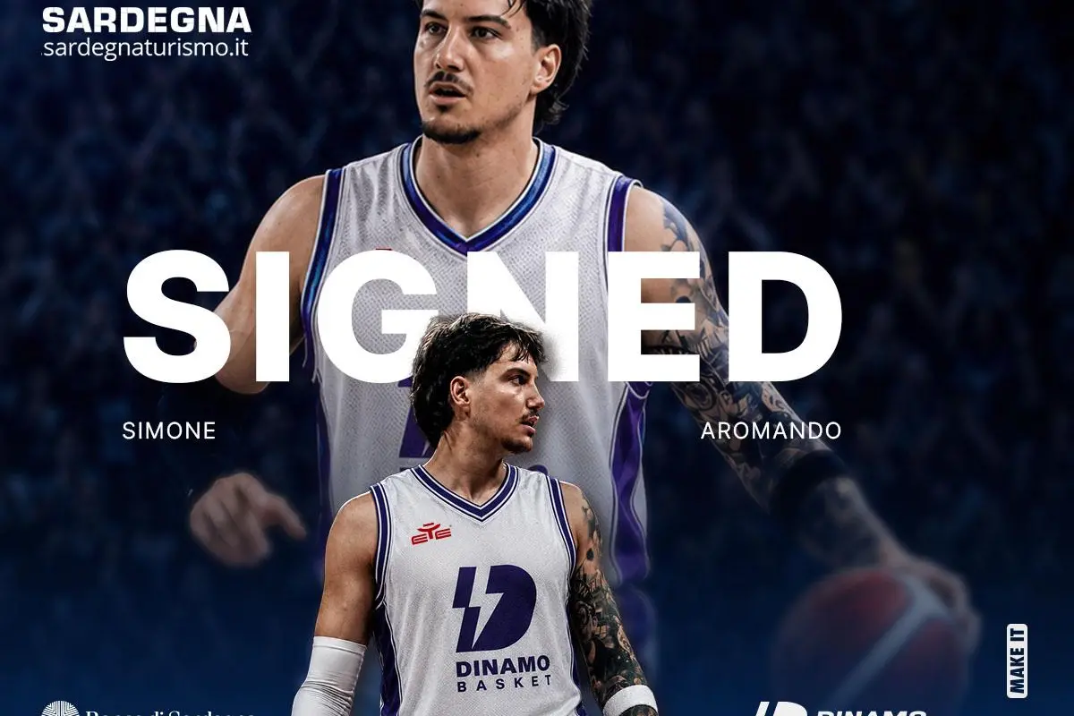 L'alapivot Aromando è il primo acquisto della Dinamo Simone Aromando (foto dinamobasket.com)