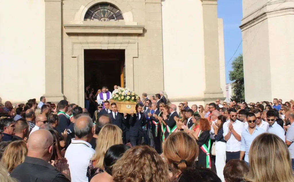 Il funerale del sindaco di Maracalagonis, Mario Fadda