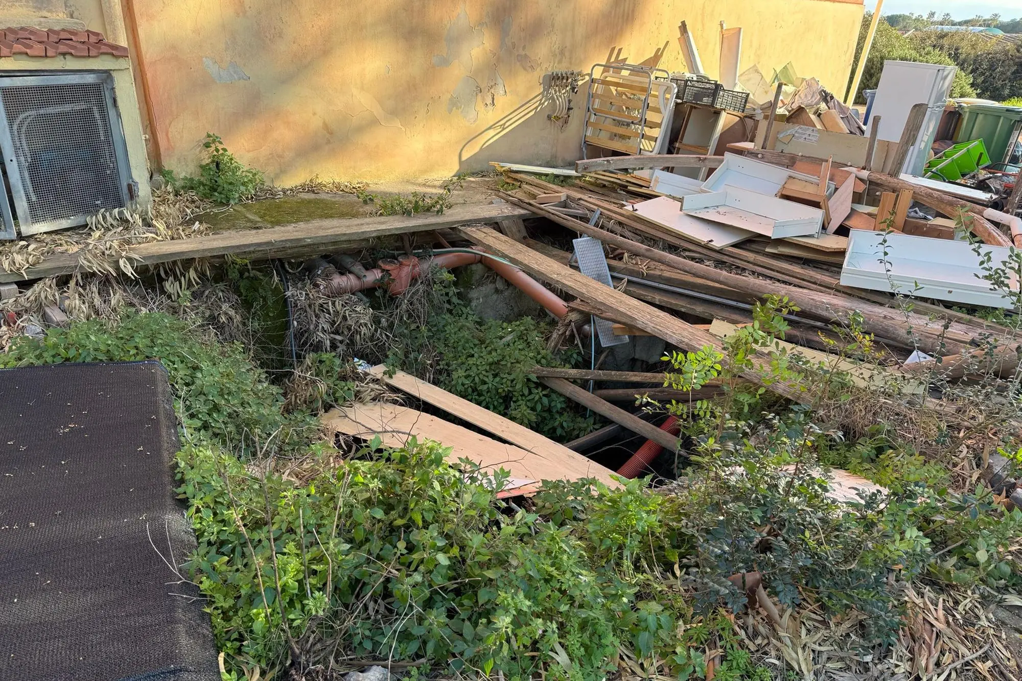 L'area esterna a Villa Maria Pia ad Alghero