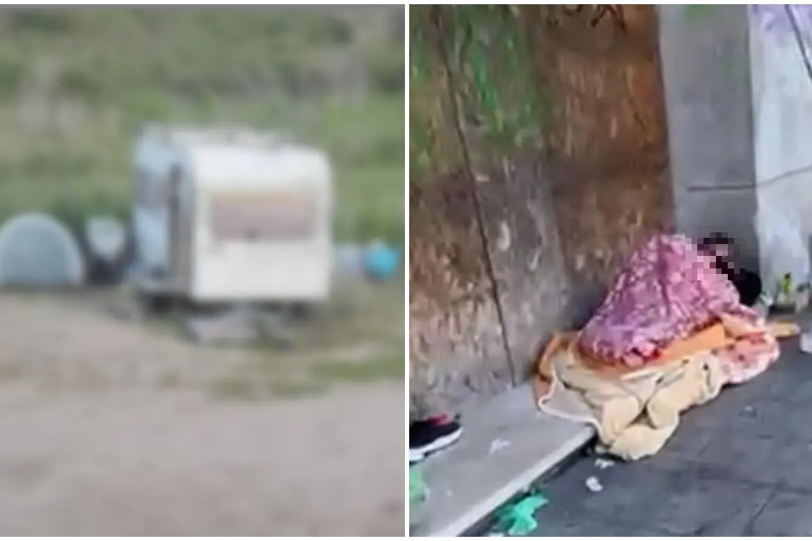 Olbia, dormitorio e bagno all’aperto in corso Umberto (foto Busia)