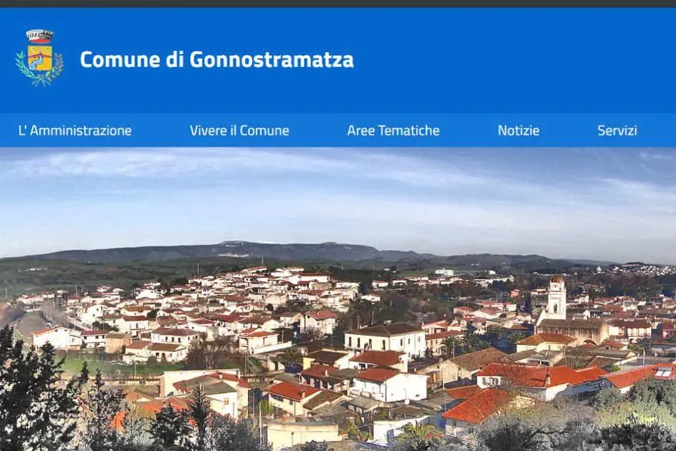 L'home page del sito del Comune di Gonnostramatza