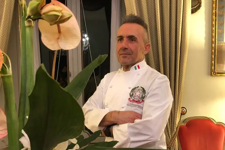 Pietro Catzola, 62 anni, il cuoco del Quirinale originario di Triei (foto Secci)