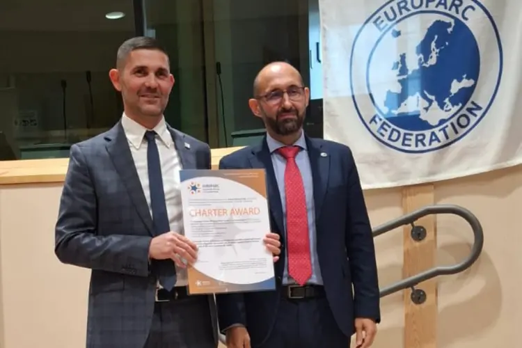 Gianluca Mureddu premiato a Bruxelles (foto concessa)