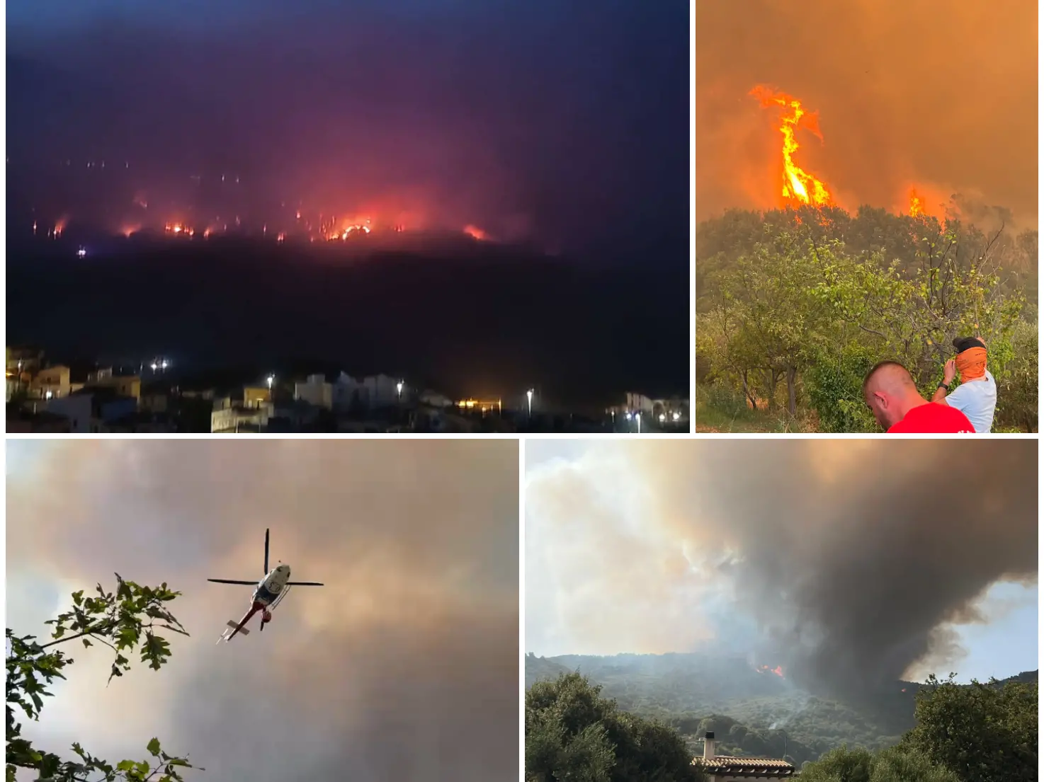 Inferno di fuoco ad Arzana: case minacciate, un centinaio di persone evacuate. Il sindaco: «Situazione drammatica» - <a href="https://ww