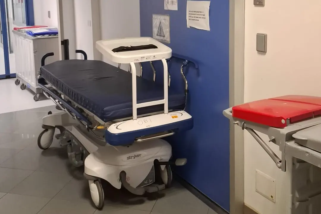 L'ingresso del locale radiologico al Pronto soccorso (L'Unione Sarda)